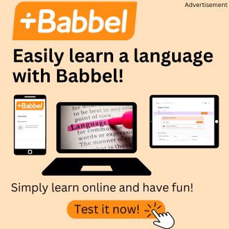 Easily learn a language with Babbel Banner