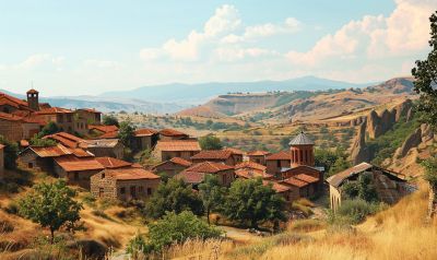 Georgiansk - Bilde av et typisk landskap i Georgia
