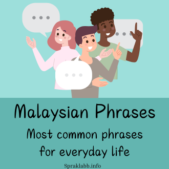 Malaysian phrases - Most common phrases for everyday life