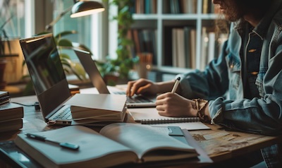 selbststudium sprache lernen zuhause laptop