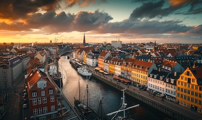 dansk sprak og kultur Kobenhavn gamlebyen luftfoto