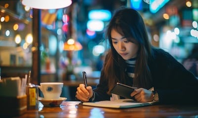 cantonese phrases learning hong kong cafe notebook