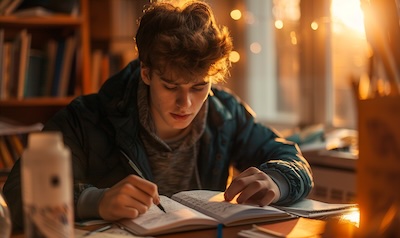 french numbers learning study notepad