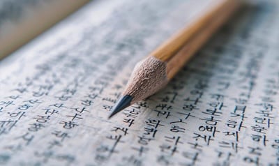 hangul koreansk skriftspråk øvelse notatbok