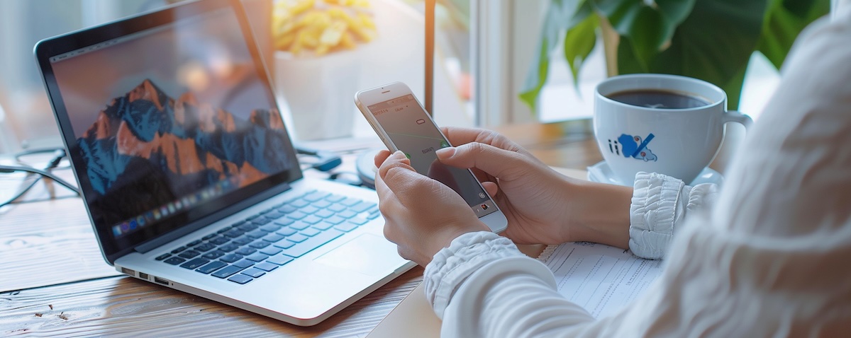 Learning Spanish with Babbel on a smartphone and laptop