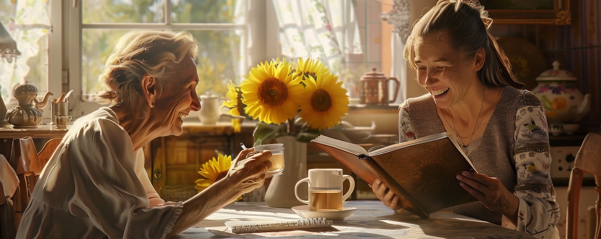 Learning Ukrainian over tea at the kitchen table with a Ukrainian host